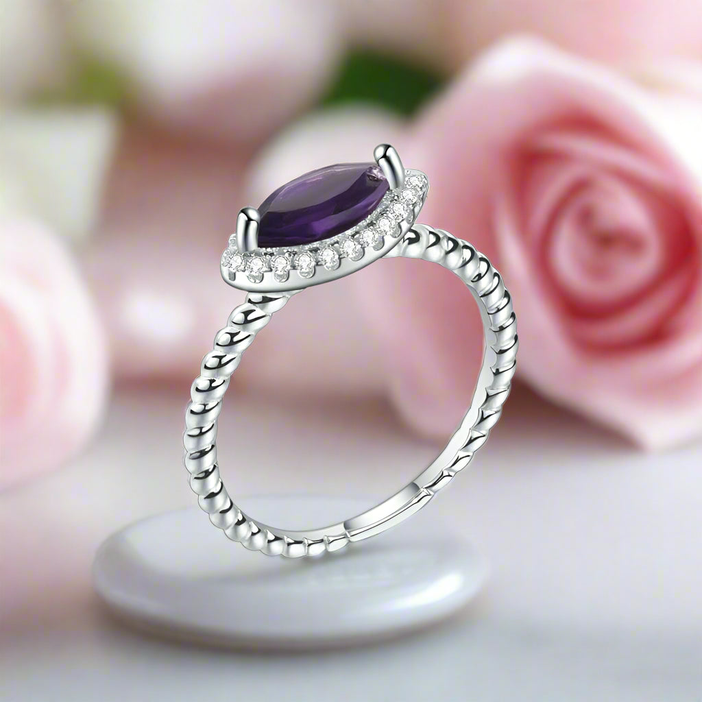 Natural Gemstone Ring Eternity Ring-Black Diamonds New York