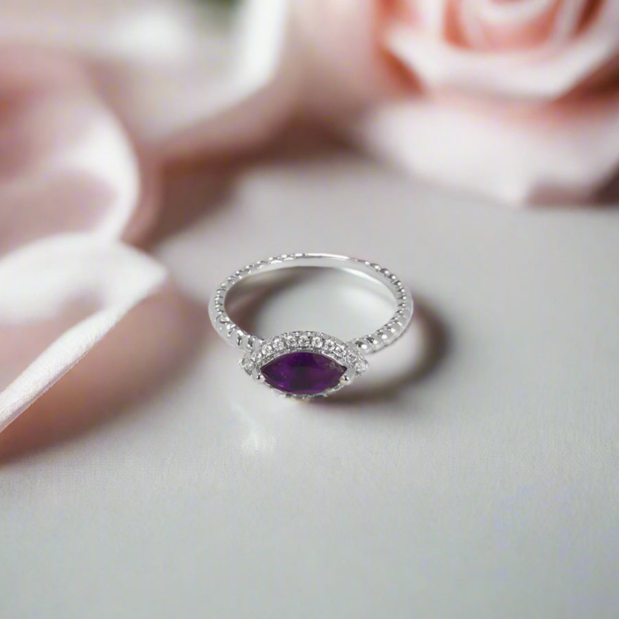 Natural Gemstone Ring Eternity Ring-Black Diamonds New York