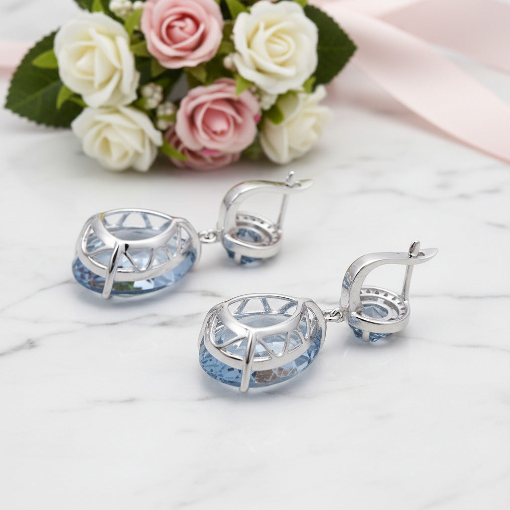 Mystic Quartz & Topaz Vintage Drop Earrings-Black Diamonds New York