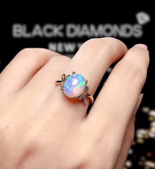 Natural Opal Gemstone Precious Stone-Black Diamonds New York