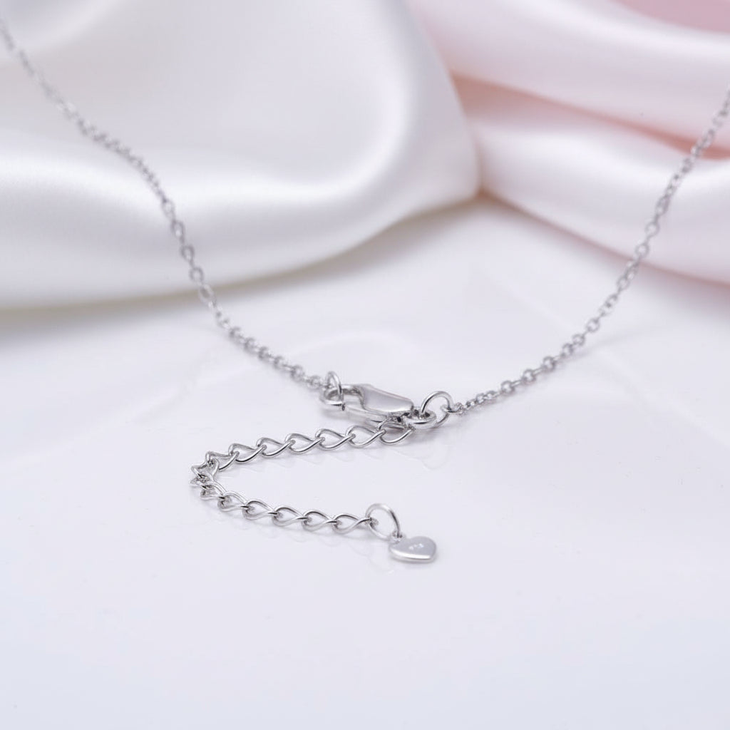 Red Garnet Heartbeat Love Pendant Necklace-Black Diamonds New York