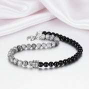 Red Tiger Eyes Bead Men's Necklace-Black Diamonds New York