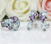 VIP- Natural Topaz Amethyst Ring Only-Black Diamonds New York