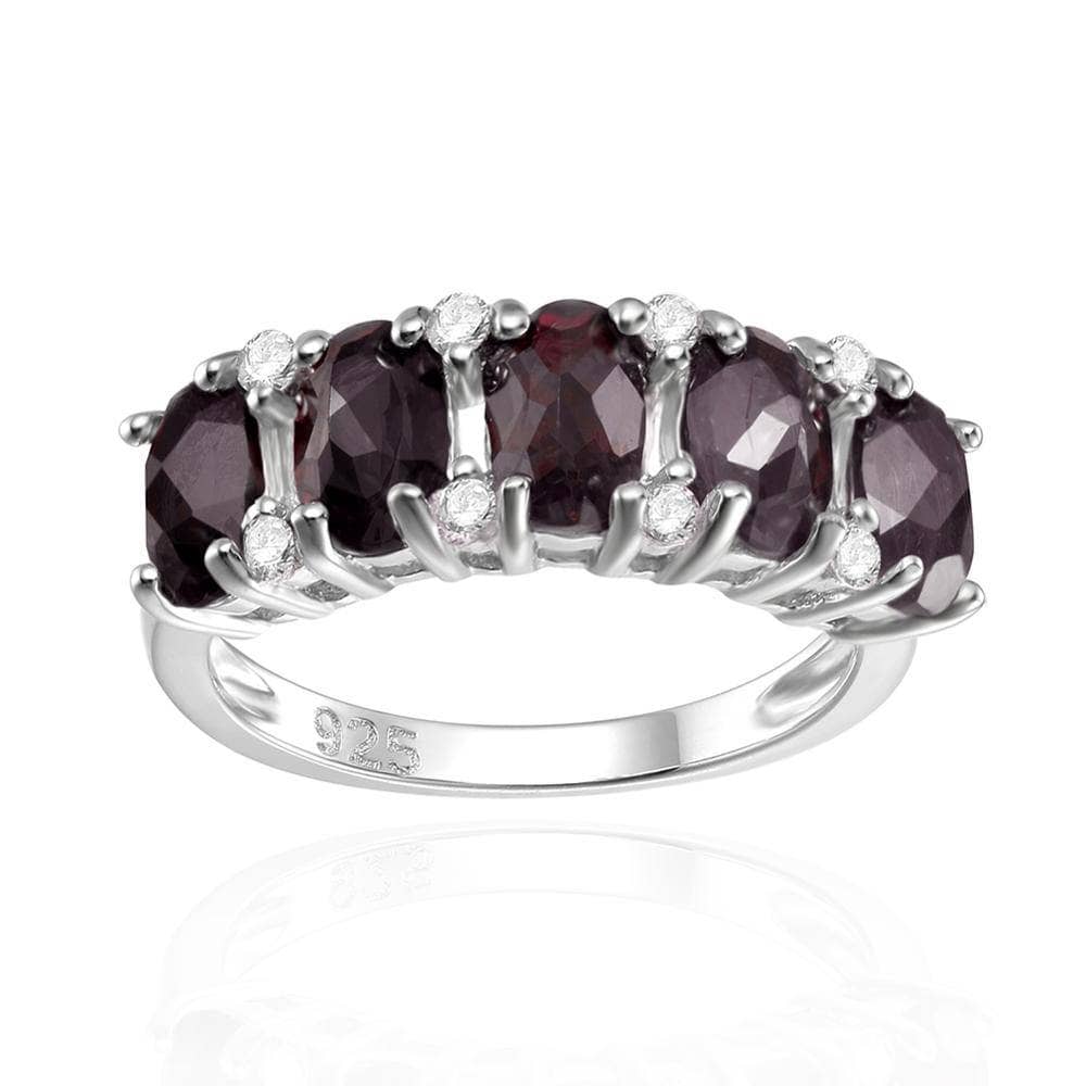Natural Tourmaline Gemstone Wedding Ring Band-Black Diamonds New York
