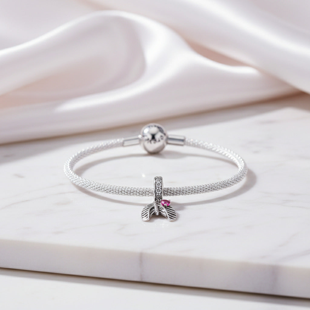 Neo-Gothic Skeleton Ribs & Heart Charm-Black Diamonds New York