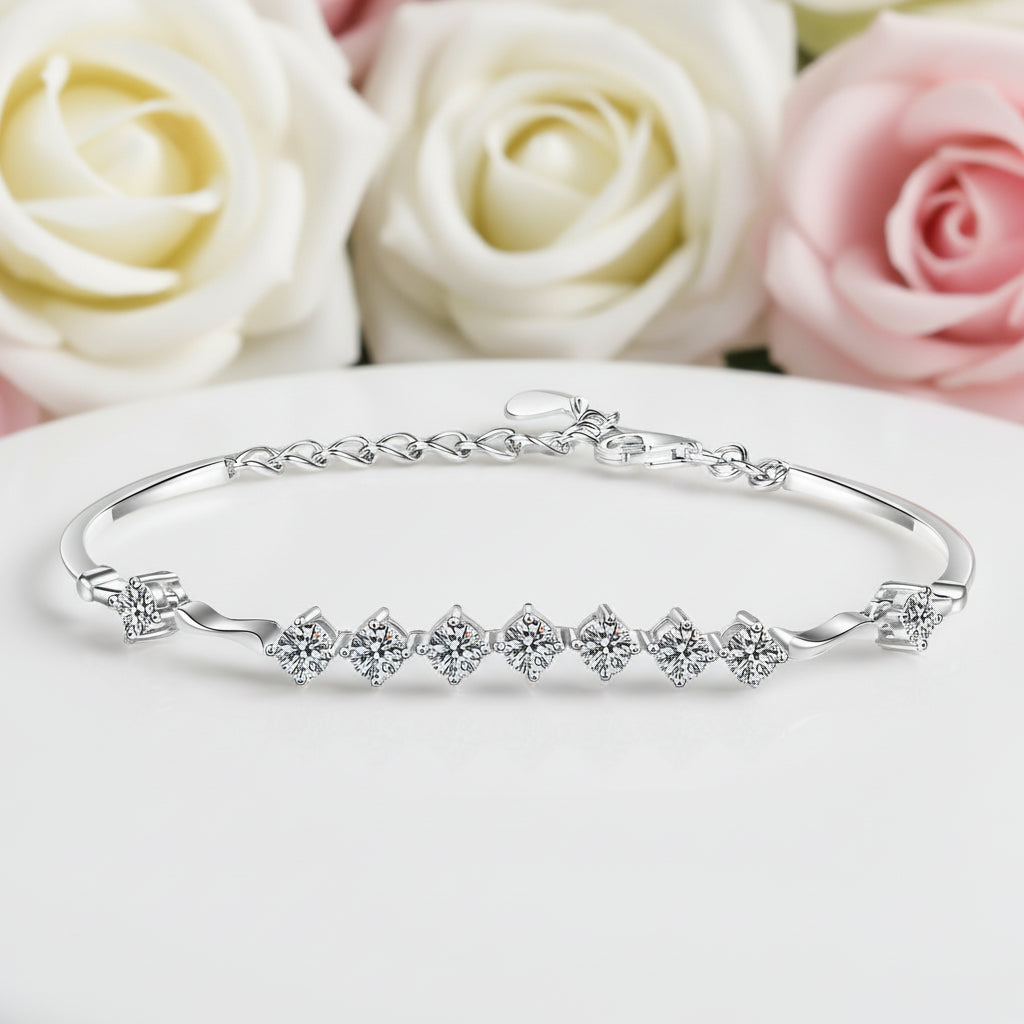 1.35 Ct Nine Diamond Inlaid Bracelet-Black Diamonds New York