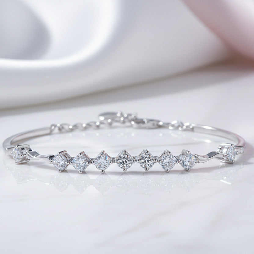 1.35 Ct Nine Diamond Option Inlaid Bracelet-Black Diamonds New York