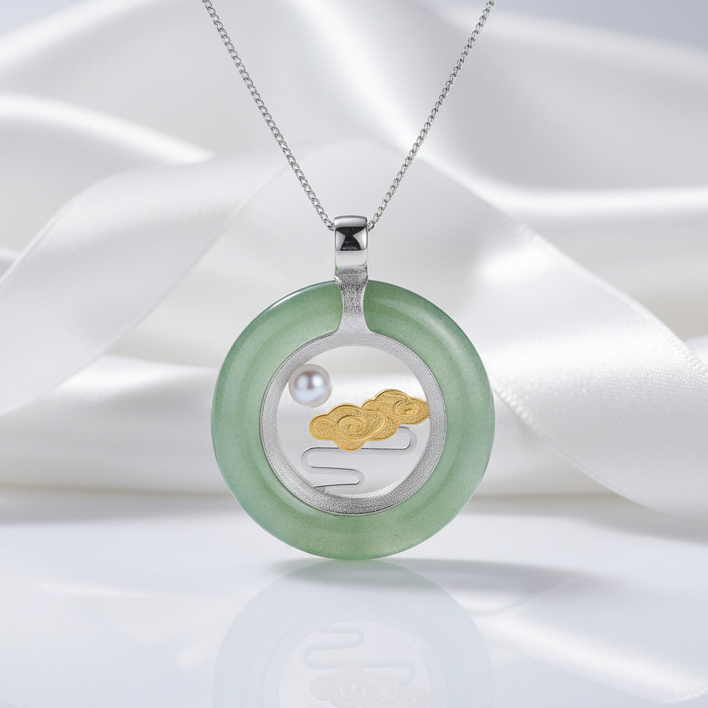 Oriental Element Peace Clouds Pendant-Black Diamonds New York