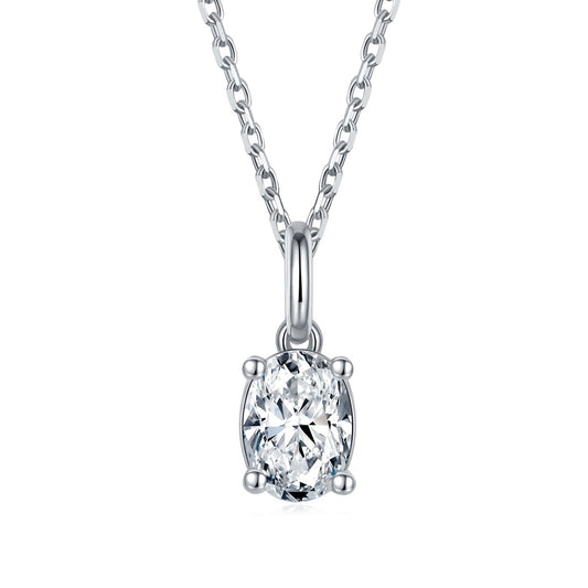 Oval Brilliant Diamond Necklace Earrings Sets For Women Wedding-Black Diamonds New York