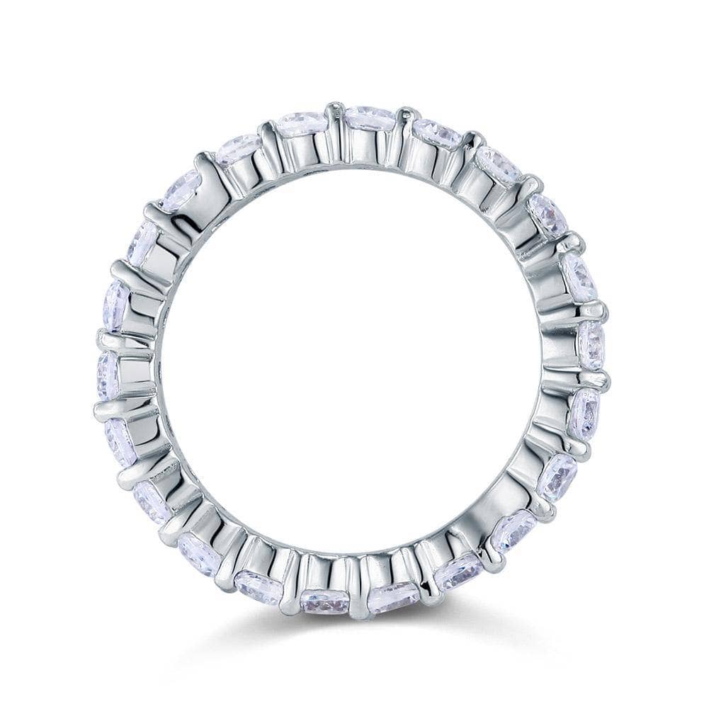 Oval Cut Eternity Wedding Ring Band Jewelry