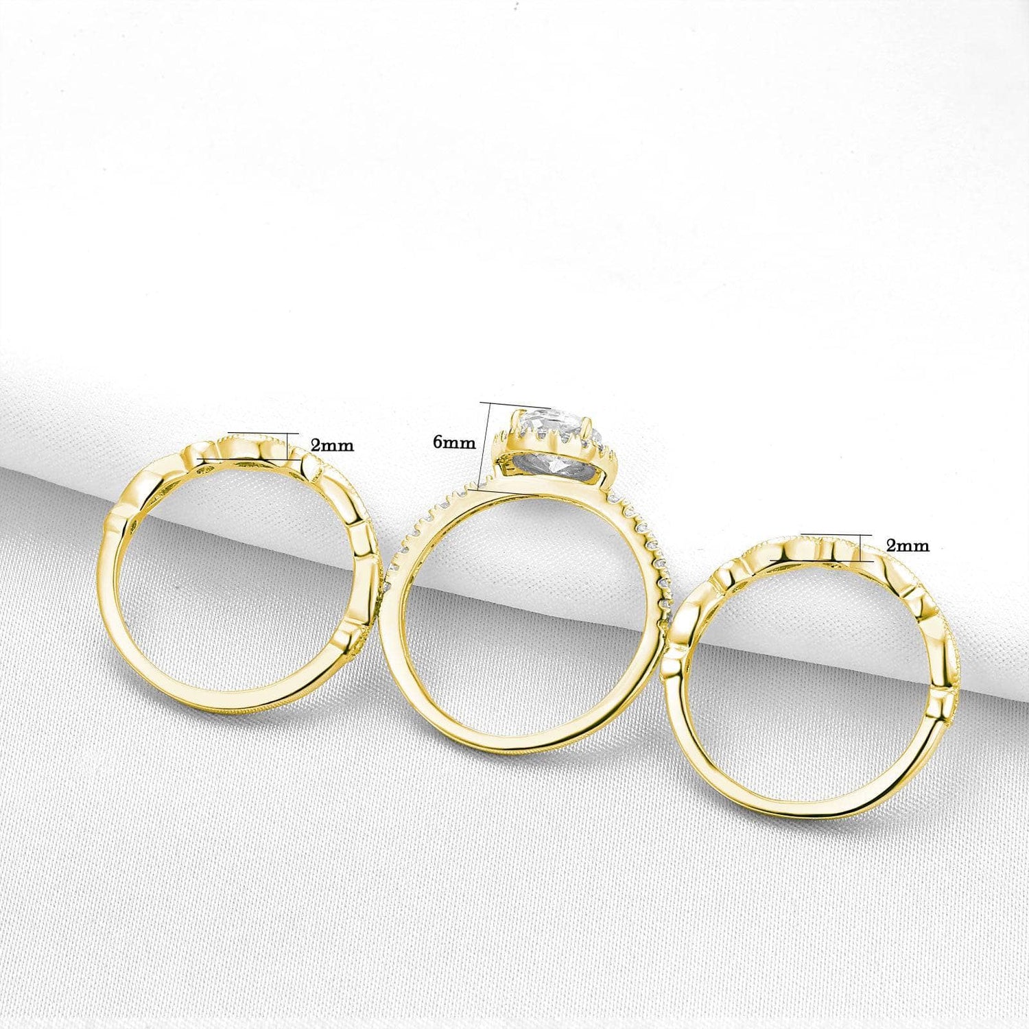 Oval Cut Created Diamond 3pcs Wedding Ring Set-Black Diamonds New York