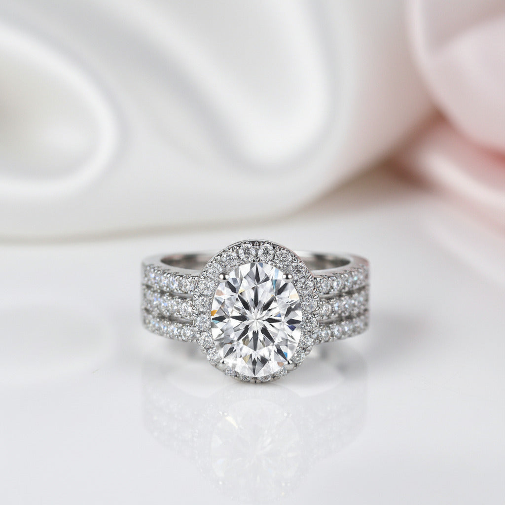 Oval Cut Diamond Option Ring-Black Diamonds New York
