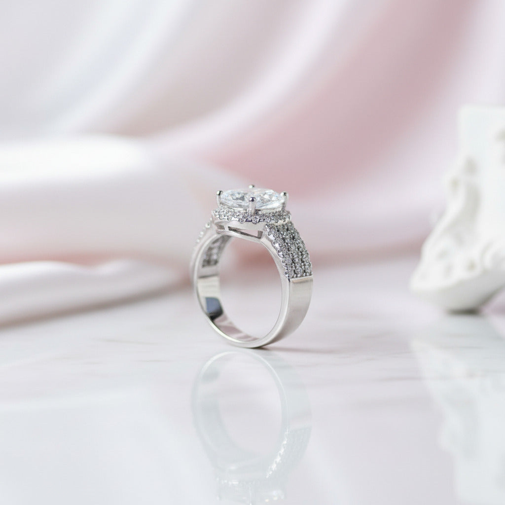 Oval Cut Diamond Option Ring-Black Diamonds New York