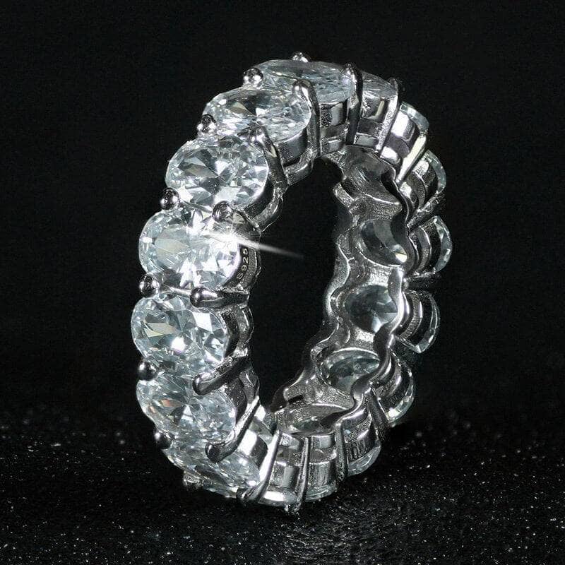 Oval Cut Cubic Zircon Ring - Black Diamonds New York