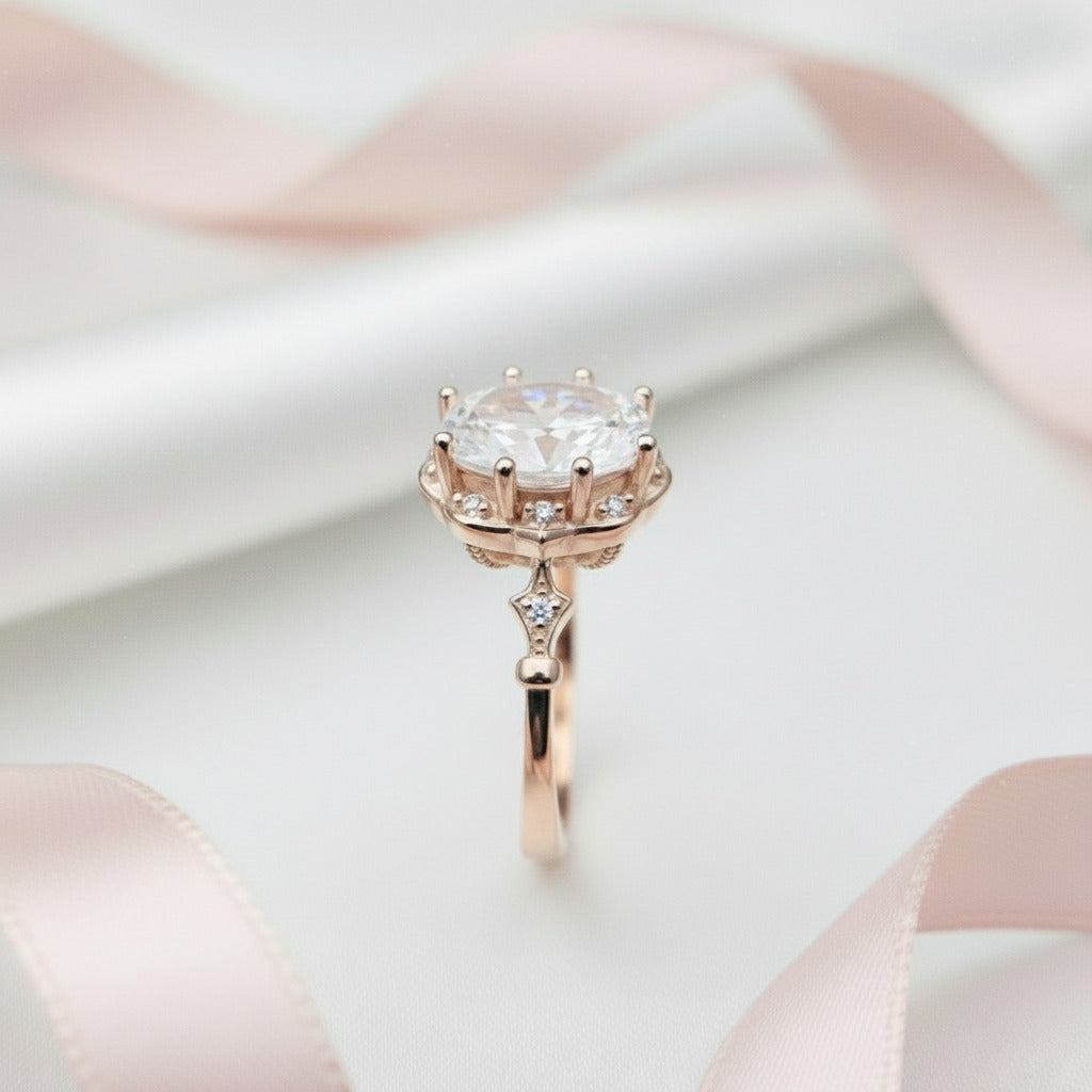 Oval Cut Diamond Classic Halo Engagement Ring-Black Diamonds New York