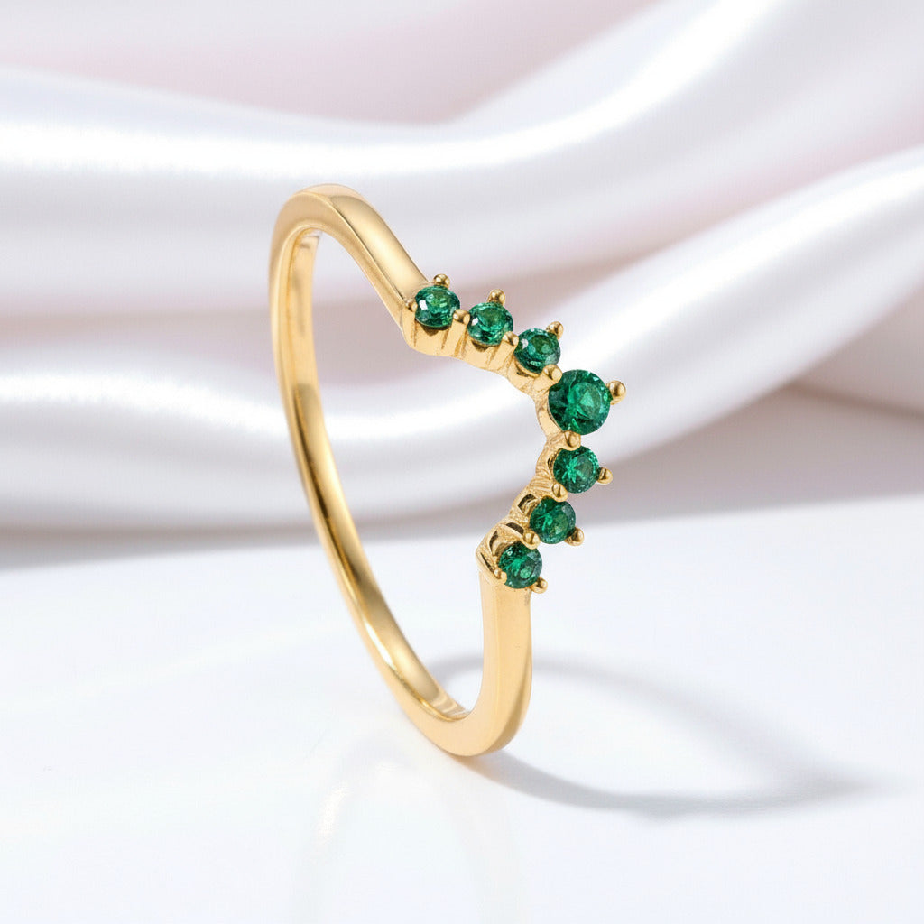 Oval cut Natural Moss Agate Yellow Gold Wedding Ring Set-Black Diamonds New York