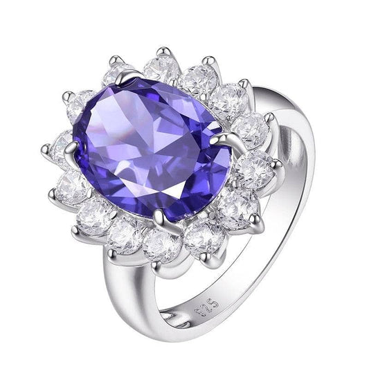 Oval Created Diamond Engagement Ring-Black Diamonds New York