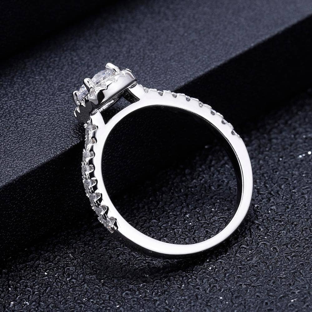 Pave Diamond Halo Engagement Ring-Black Diamonds New York
