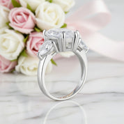 4.0 Ct Pear Cut Diamond Option Three-Stone Ring-Black Diamonds New York