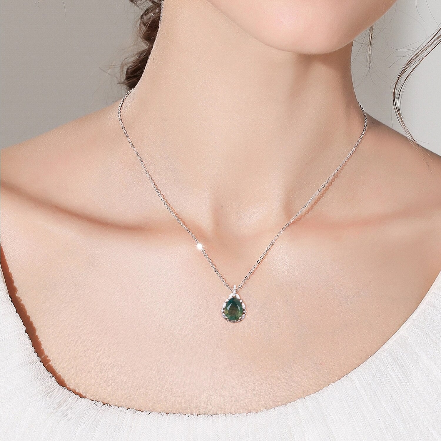 Green Agate Necklace by Hilde Leiss | _18K _yellow gold agate gold Hilde  Leiss necklace