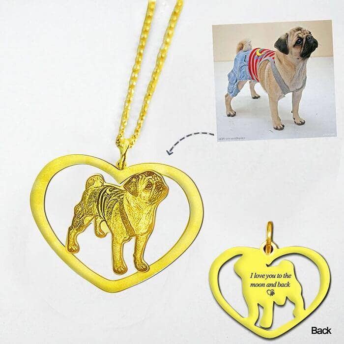 Personalized Pet Photo Necklace and Keychain-Black Diamonds New York