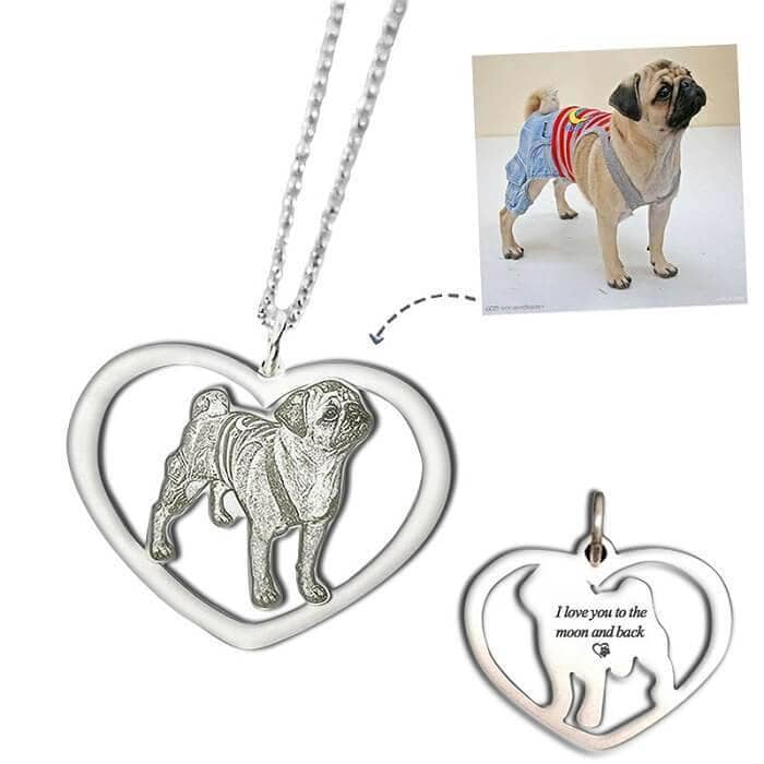 Personalized Pet Photo Necklace and Keychain-Black Diamonds New York