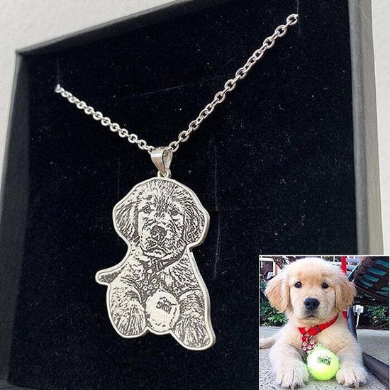 Personalized Pet Photo Necklace and Keychain from Black Diamonds New York