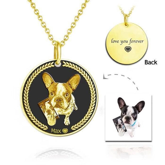 Personalized Pet Photo Necklace and Keychain from Black Diamonds New York