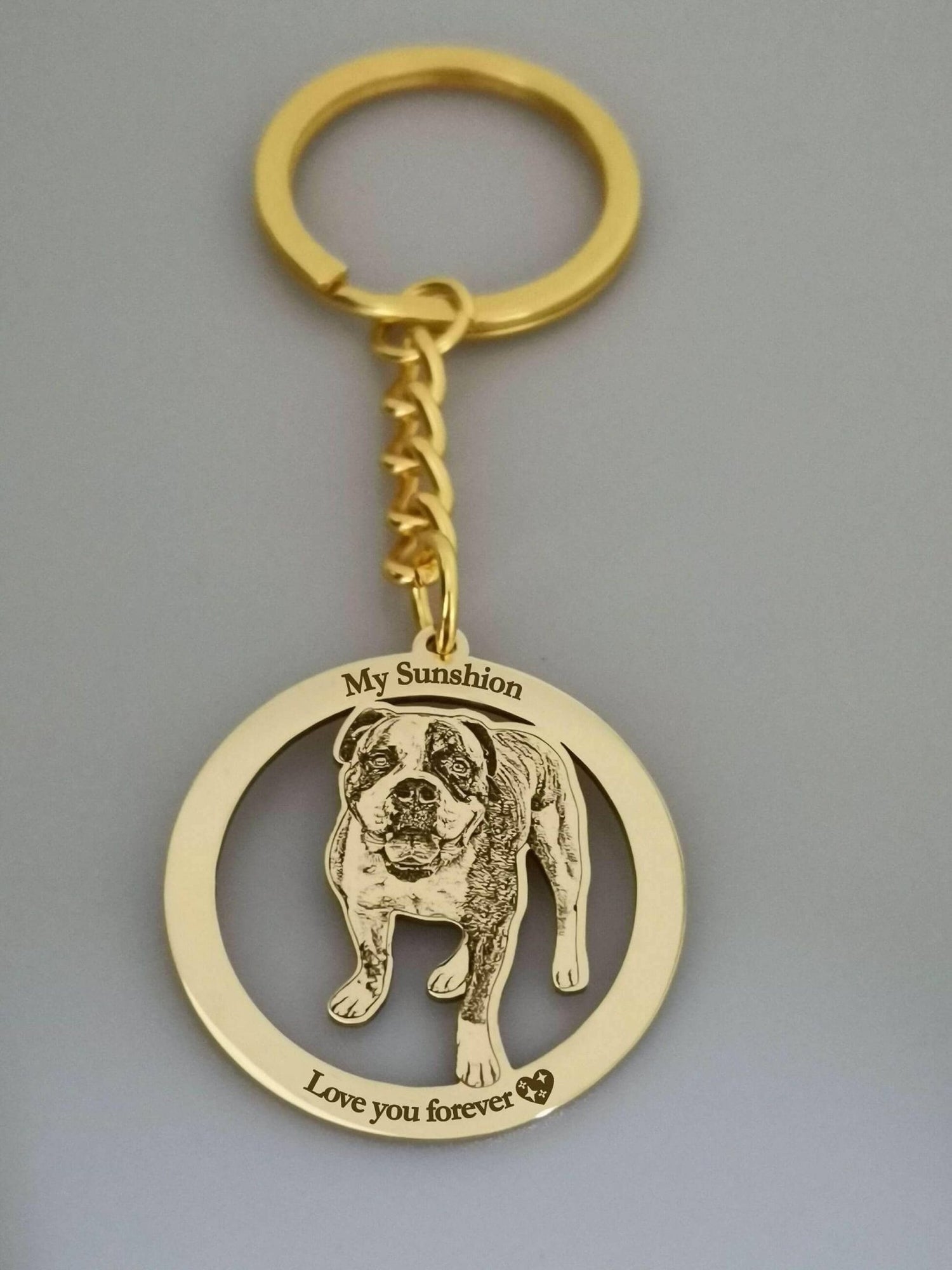 Personalized Pet Photo Necklace and Keychain-Black Diamonds New York