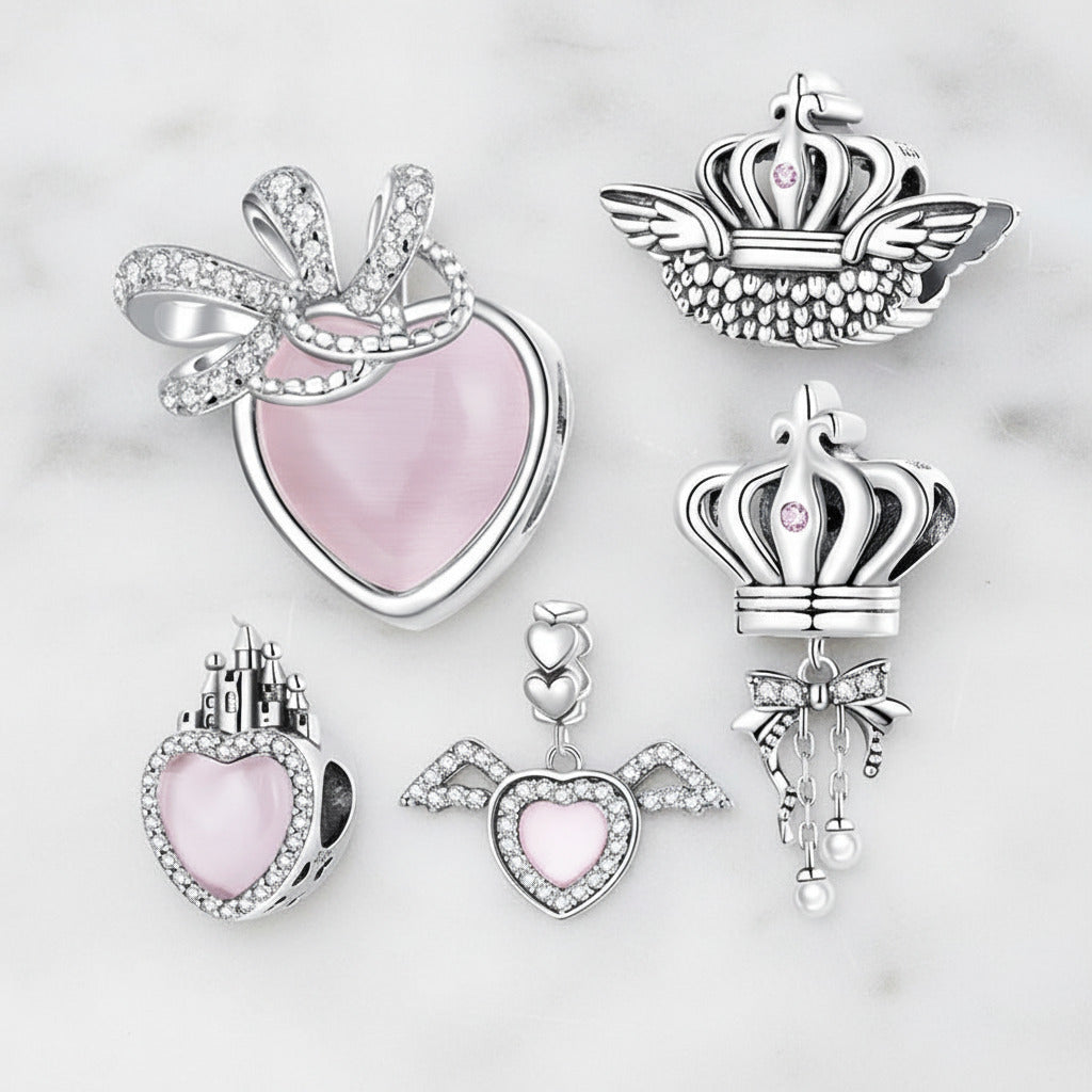 Pink Heart Princess Charm Series-Black Diamonds New York