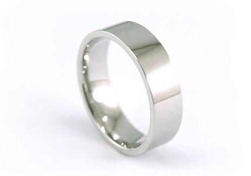 Plain Silver Color Stainless Steel Men's Ring Band - Black Diamonds New York