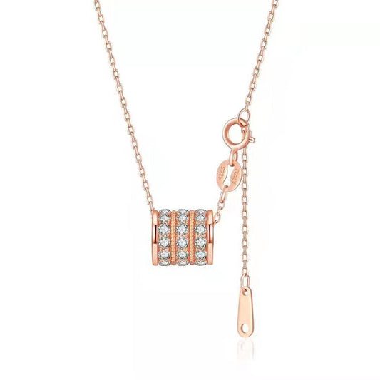 Premium Round Moissanite Pendant Necklace-Black Diamonds New York