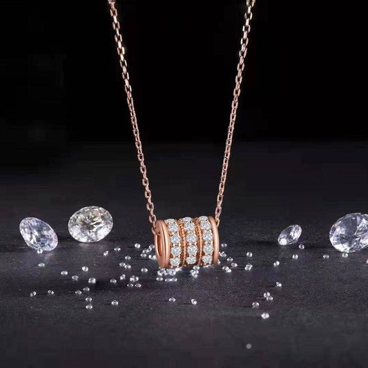 Premium Round Diamond Pendant Necklace-Black Diamonds New York