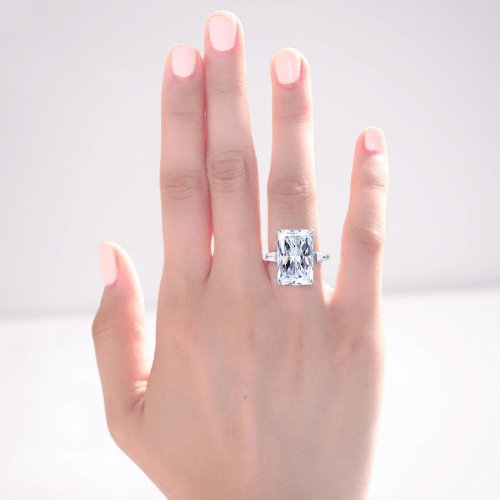 Princess Cut Created Diamond Luxury Ring - Black Diamonds New York