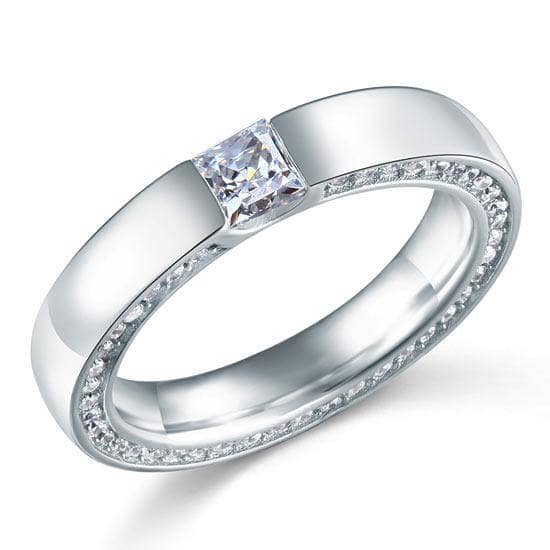 Princess Cut Created Diamond Ring