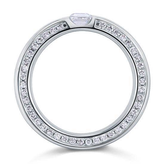 Princess Cut Created Diamond Ring-Black Diamonds New York