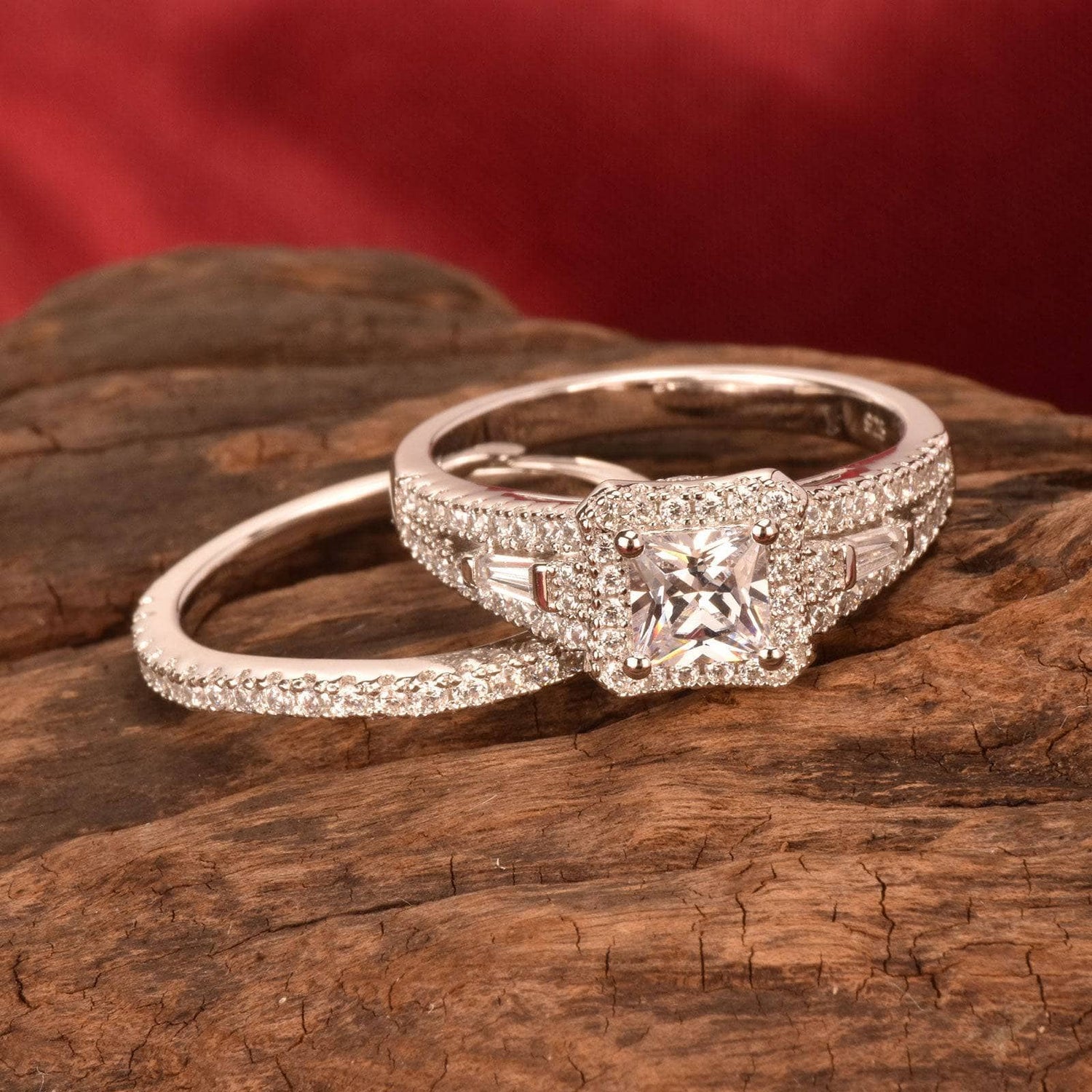 Princess Cut EVN™ Diamond Halo Engagement Ring-Black Diamonds New York