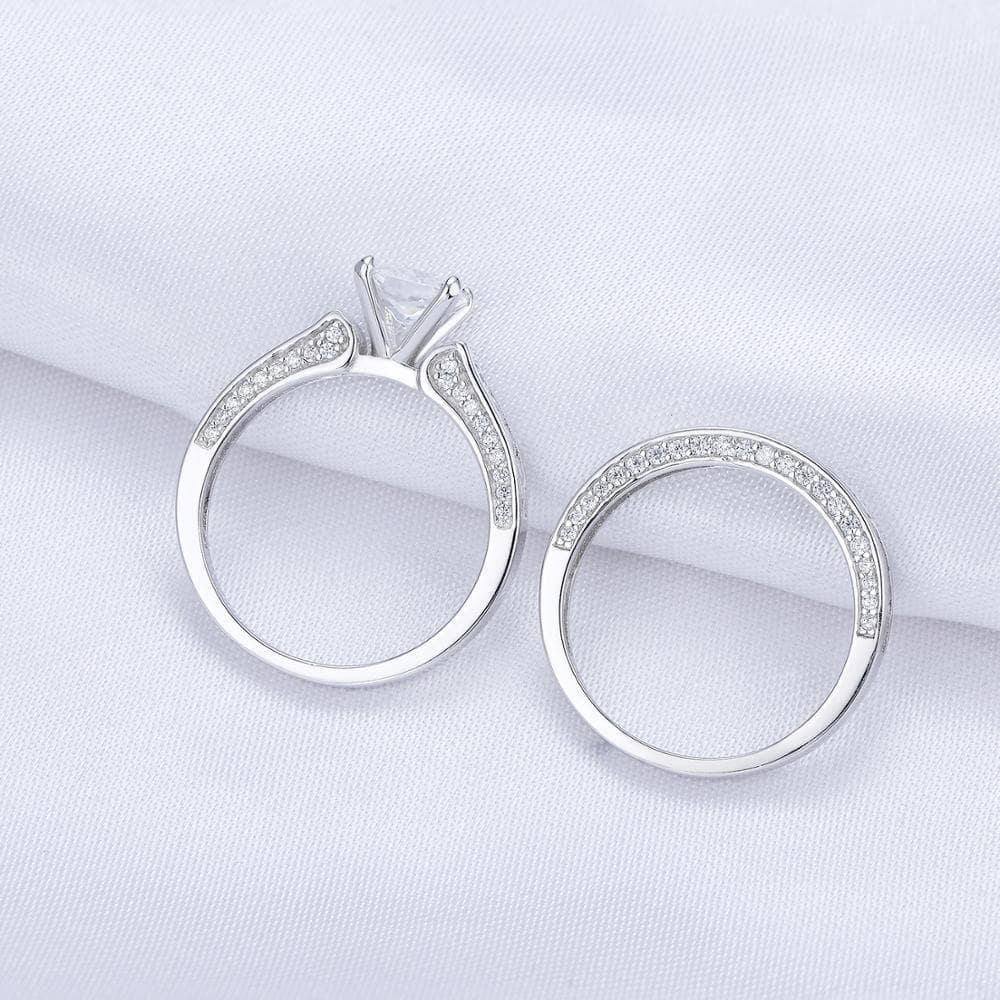 Princess Cut Zircon Classic Engagement Ring