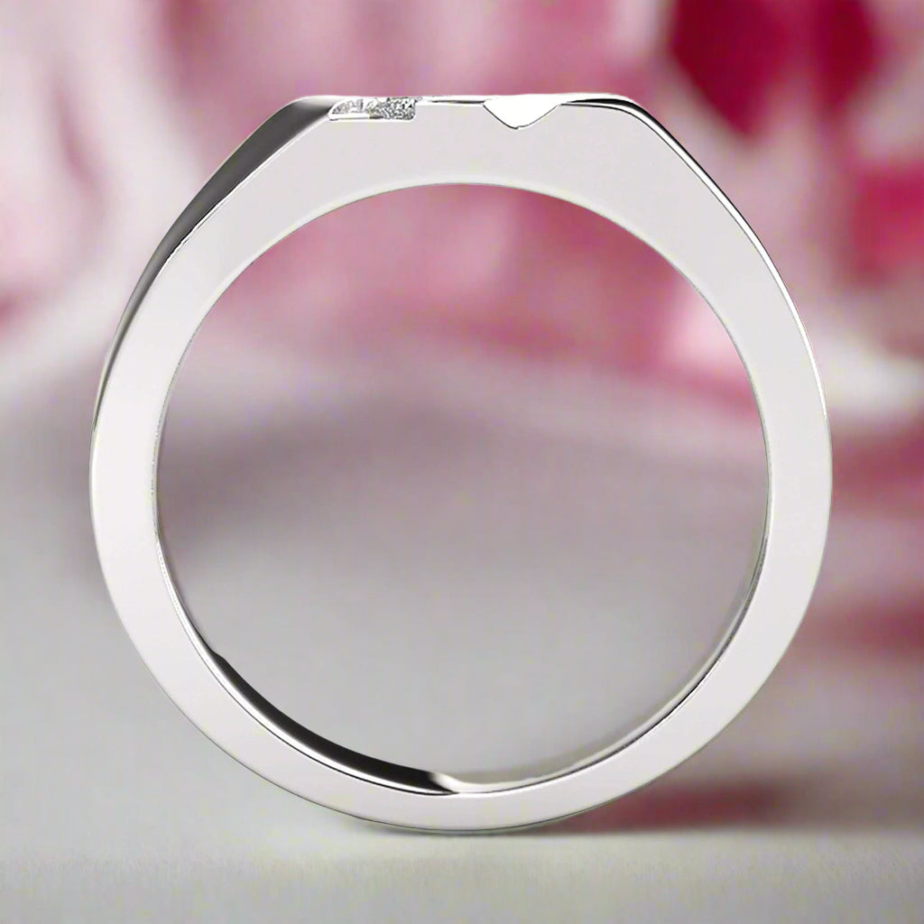 Princess Cut Diamond Mens Wedding Band-Black Diamonds New York