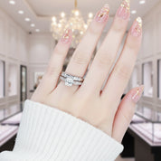 Princess Cut Diamond Classic Engagement Ring Set-Black Diamonds New York