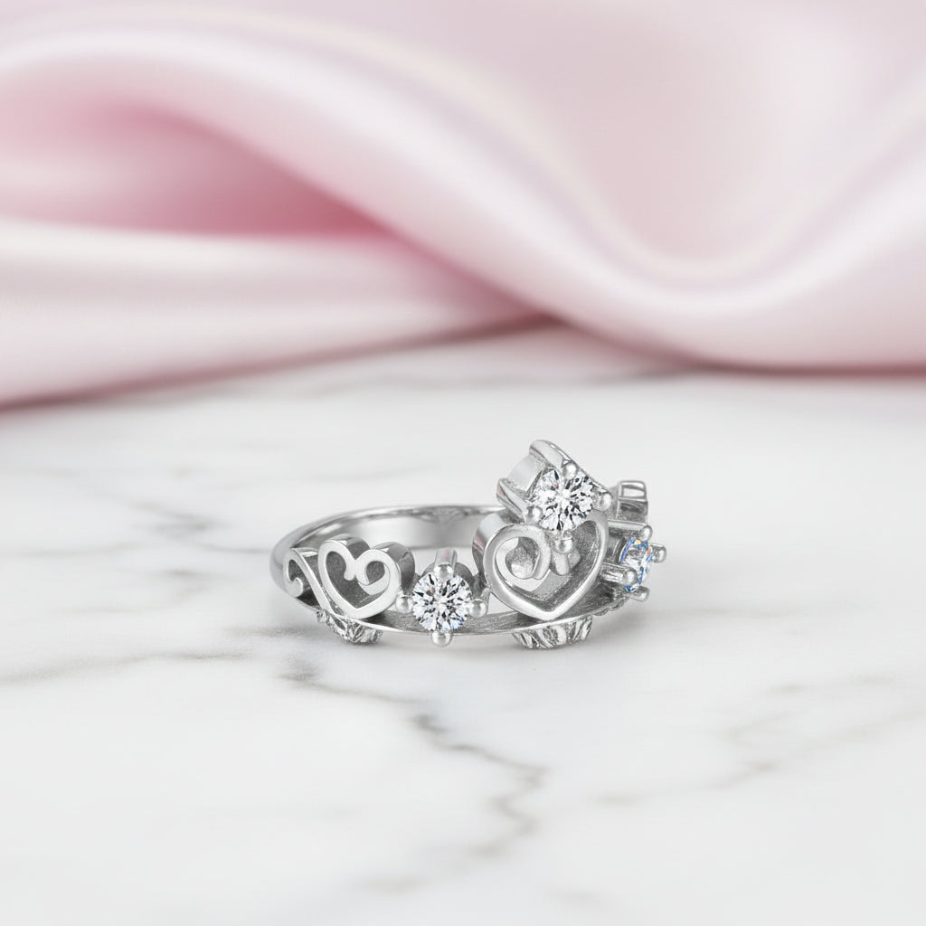 Promise Crown Princess Ring-Black Diamonds New York