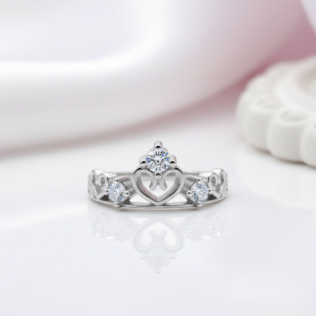 Promise Crown Princess Ring-Black Diamonds New York