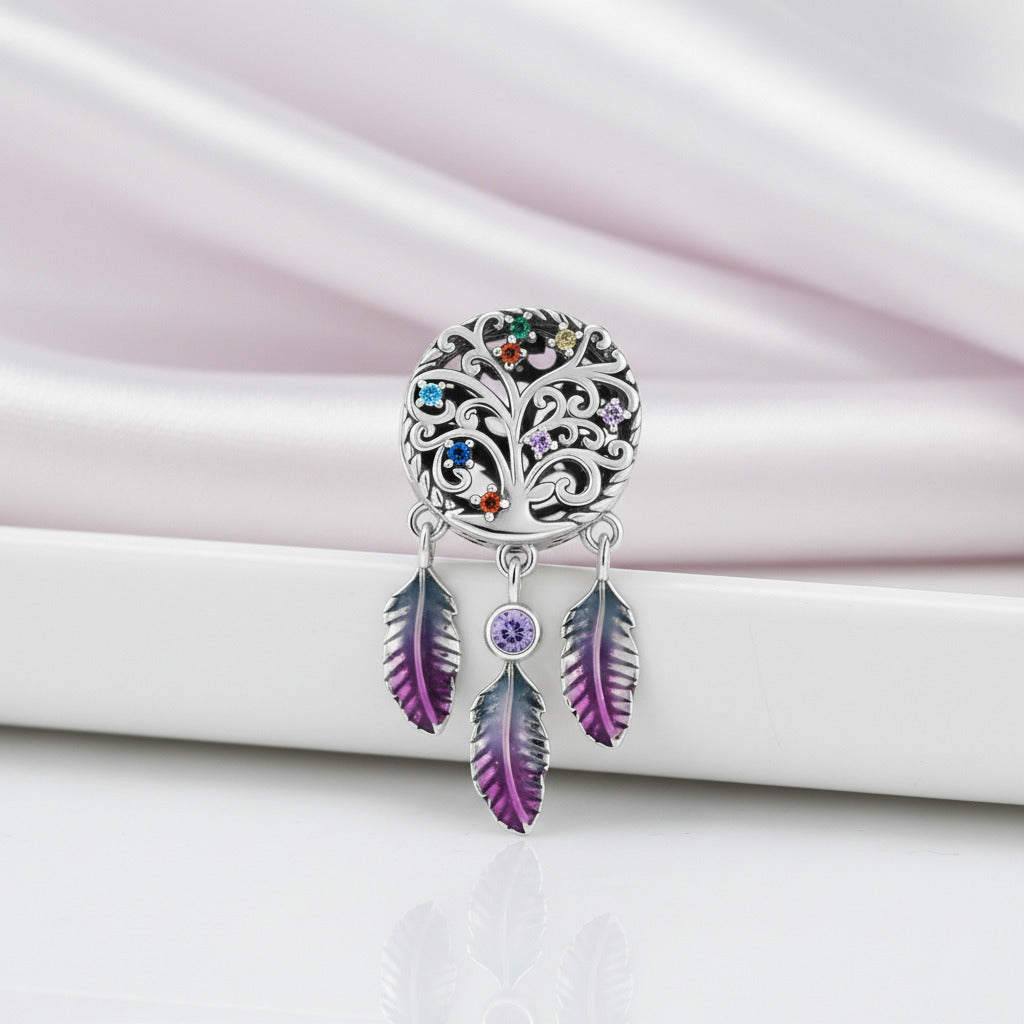 Punk Flower & Bird Charm Series-Black Diamonds New York