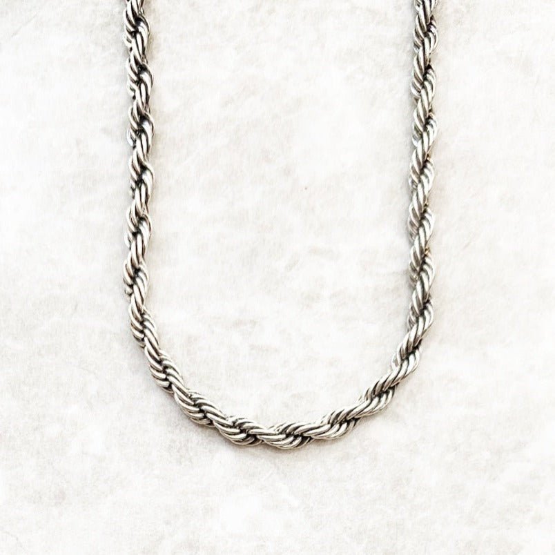 Punk Karma Wheel Wire-Cable Necklace-Black Diamonds New York