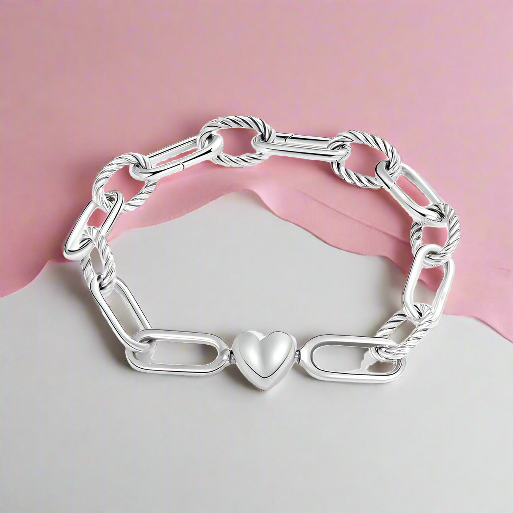 Punk Love of Paper Clips Bracelet-Black Diamonds New York