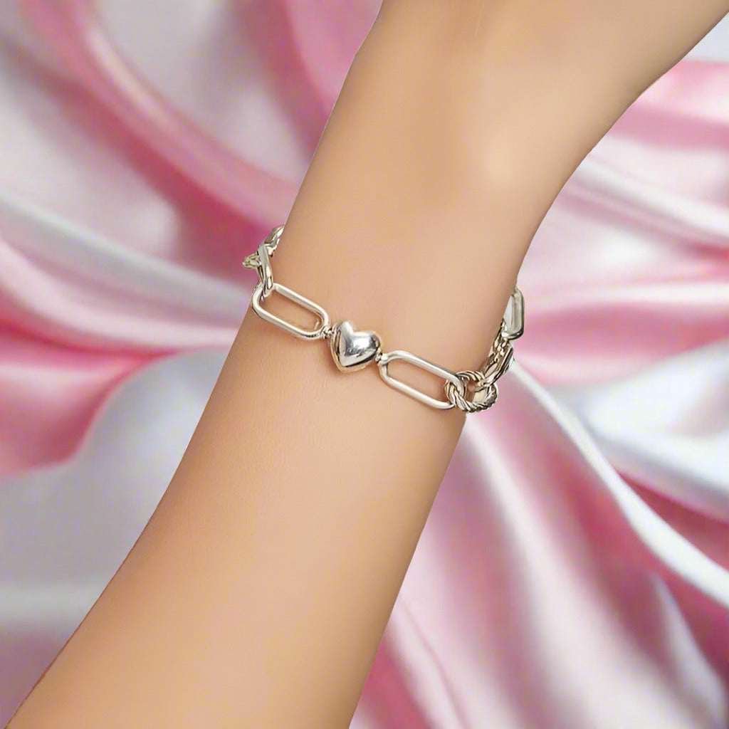 Punk Love of Paper Clips Bracelet-Black Diamonds New York