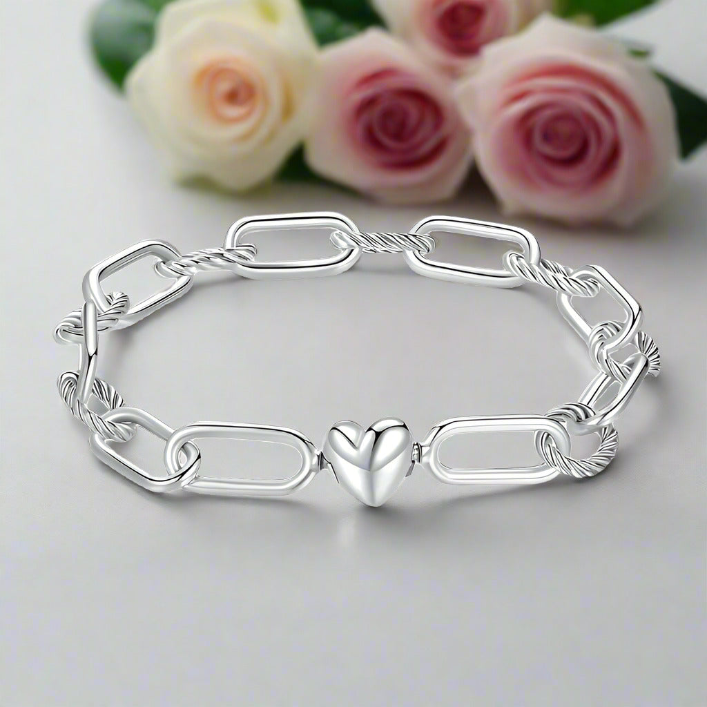 Punk Love of Paper Clips Bracelet-Black Diamonds New York