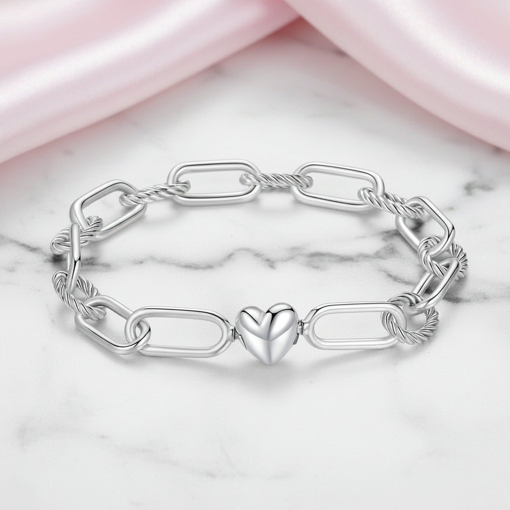 Punk Love of Paper Clips Bracelet-Black Diamonds New York