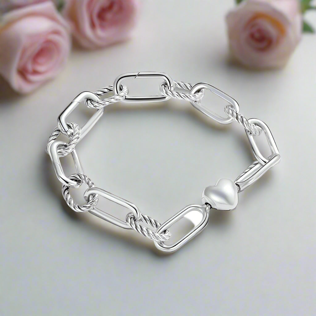 Punk Love of Paper Clips Bracelet-Black Diamonds New York