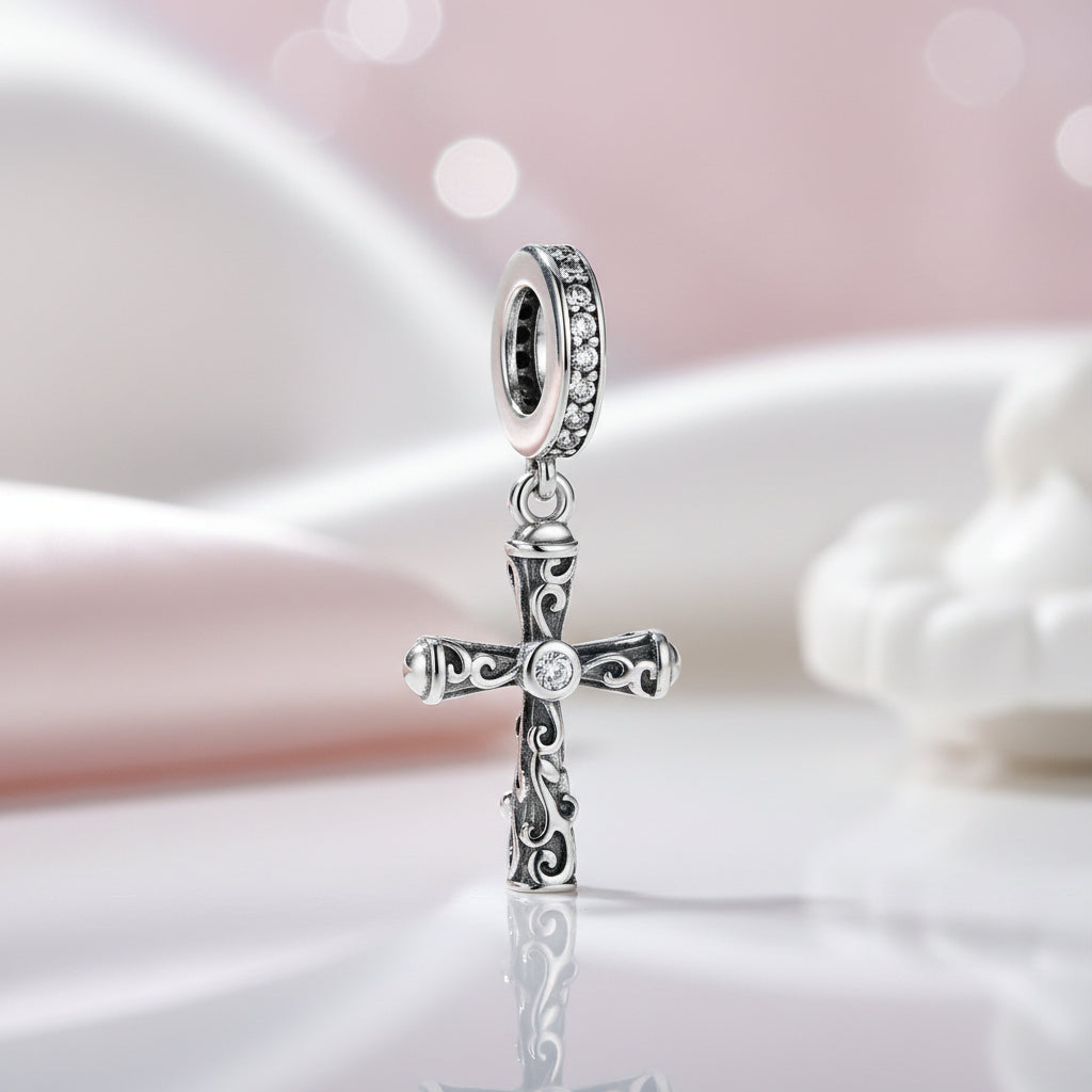 Punk Retro Cross Pendant-Black Diamonds New York